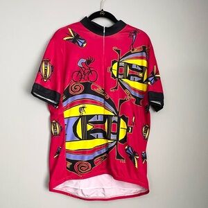 Performance Cycling Jersey – Southwestern Kokopelli Tribal Graphic USA Made XL